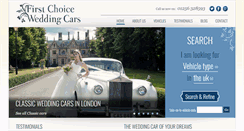 Desktop Screenshot of firstchoiceweddingcars.co.uk