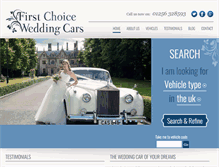 Tablet Screenshot of firstchoiceweddingcars.co.uk